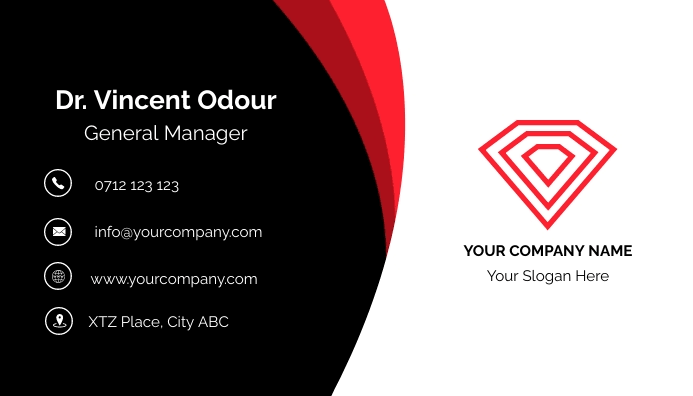 business card single-sided